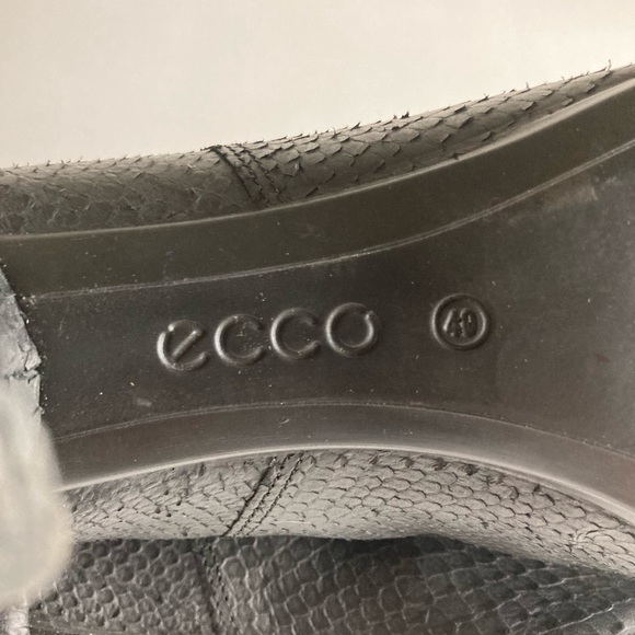 Ecco Black Lizard Print Leather Point Toe Heeled Ankle Boots size EUR 40, US 9.5 - Picture 15 of 16